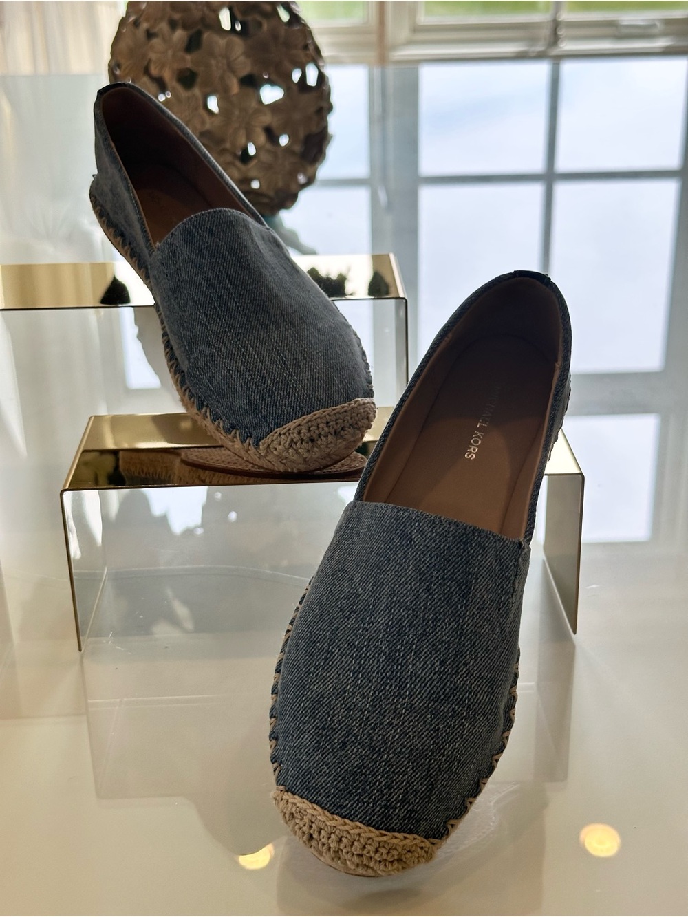 Michael Kors Denim Espadrille Slip-On Flats - Blue sz 6